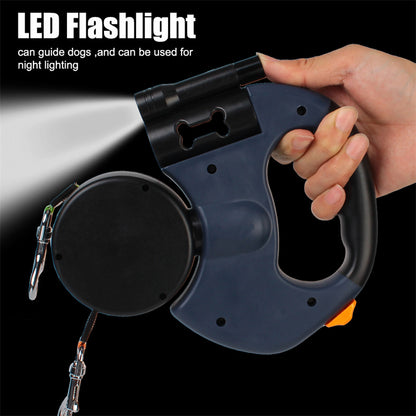 Retractable Dog Leash Reflective Dual Pet Leash