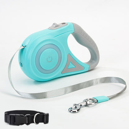 Dog Leash Retractable Leash And Dog Collar Spotlight Automatic Pet Dog Cat