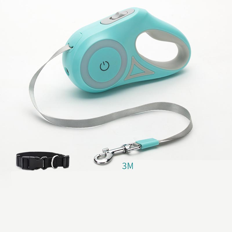 Dog Leash Retractable Leash And Dog Collar Spotlight Automatic Pet Dog Cat