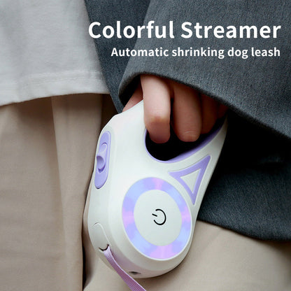 Dog Leash Retractable Leash And Dog Collar Spotlight Automatic Pet Dog Cat