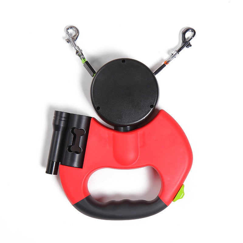 Retractable Dog Leash Reflective Dual Pet Leash