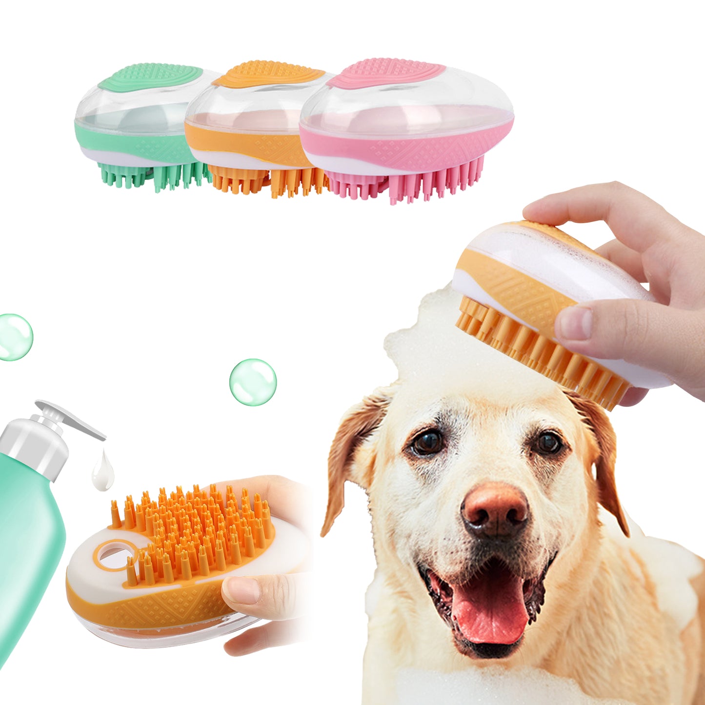 Premium 2-in-1 Pet Spa & Massage Brush | Deep Cleaning & Soothing Comfort